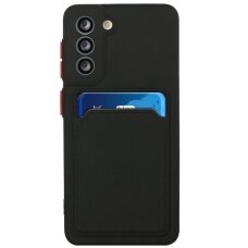 Dėklas su kišenėle kortelėms Card Case Samsung Galaxy S21+ 5G (S21 Plus 5G) Juodas