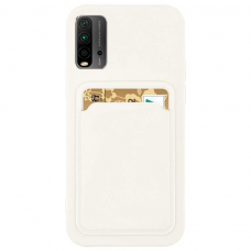 Dėklas su kišenėle kortelėms Card Case Xiaomi Redmi Note 10 5G / Poco M3 Pro Baltas