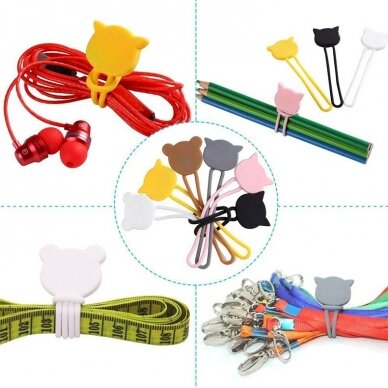 Silicone Kabelis reel - Geltonas 5 Silicone Kabelis reel - Geltonas 5