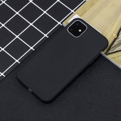 Silikoninis Lankstus Dėklas "Flexible Rubber Cover" Iphone 11 Pro Juodas  5