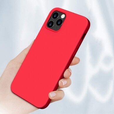 Dėklas Silicone Case Soft Flexible Rubber iPhone 13 Pro Raudonas 2