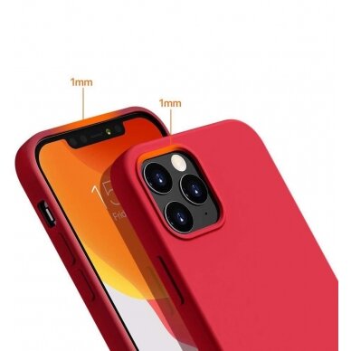 Dėklas Silicone Case Soft Flexible Rubber iPhone 13 Pro Raudonas 3