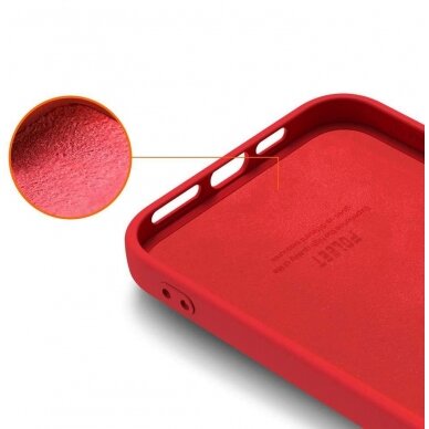 Dėklas Silicone Case Soft Flexible Rubber iPhone 13 Pro Raudonas 6