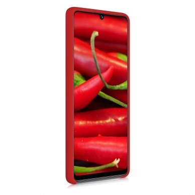 Minkštas Lankstus Dėklas Silicone Case Soft Flexible Rubber Cover Samsung Galaxy A22 4G Raudonas 1