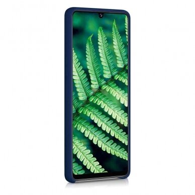Silikoninis dėklas Flexible Rubber Samsung Galaxy A42 5G mėlynas 1