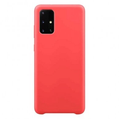 Dėklas Silicone Soft Flexible Rubber Samsung Galaxy A72 4G raudona