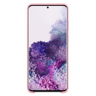 Silicone Case Soft Flexible Rubber Dėklas Samsung Galaxy S21+ 5G (S21 Plus 5G) telefonui Raudonas 1