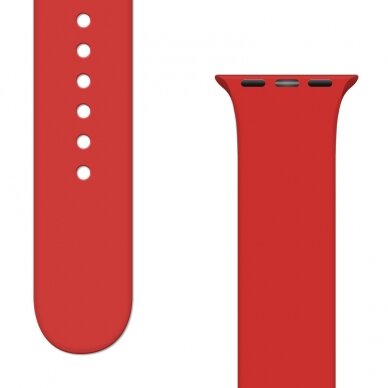 Apyrankė Silicone Strap APS Watch Band 9/8/7/6/5/4/3/2 / SE (41/40 / 38mm) Raudona