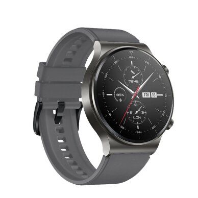 Akcija! Silikoninė apyrankė Huawei Watch GT 2/3/4/2 Pro/3 Pro/4 Pro/GT 2e 46mm - Pilkas  1