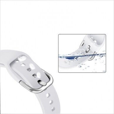 Apyrankė Silicone Strap TYS Samsung Galaxy Watch 4/5/6, Galaxy Watch Active (40 / 42 / 44 mm), Huawei Watch GT / GT 2 / GT 3 (42 mm) Pilka 2