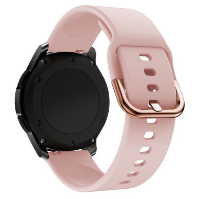 Akcija! Apyrankė Silicone Strap TYS Samsung Galaxy Watch (46mm) / Gear S3, Huawei Watch GT / GT 2 / GT 2e / GT 2 Pro / GT 3 (46 mm) Rožinė