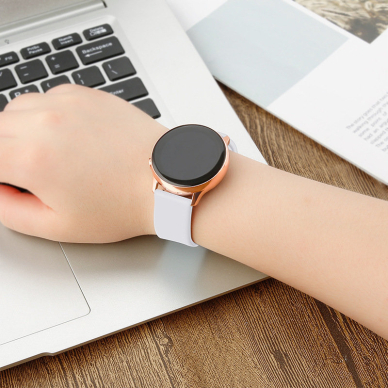 Apyrankė Silicone Strap TYS Samsung Galaxy Watch 4/5/6, Galaxy Watch Active (40 / 42 / 44 mm), Huawei Watch GT / GT 2 / GT 3 (42 mm) Tamsiai Mėlyna 4