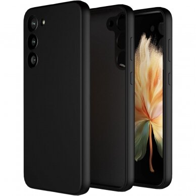 Silikoninis Dėklas Liquid 1.5mm Samsung S711 S23 FE juodas Silikoninis Dėklas Liquid 1.5mm Samsung S711 S23 FE juodas