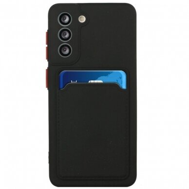 Dėklas su kišenėle kortelėms Card Case Samsung Galaxy S21+ 5G (S21 Plus 5G) Juodas Dėklas su kišenėle kortelėms Card Case Samsung Galaxy S21+ 5G (S21 Plus 5G) Juodas