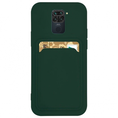 Dėklas su kišenėle kortelėms Card Case Xiaomi Redmi 10X 4G / Xiaomi Redmi Note 9 Tamsiai Žalias Dėklas su kišenėle kortelėms Card Case Xiaomi Redmi 10X 4G / Xiaomi Redmi Note 9 Tamsiai Žalias