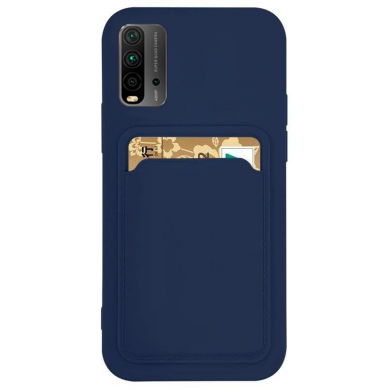 Dėklas su kišenėle kortelėms Card Case Xiaomi Redmi Note 10 5G / Poco M3 Pro Tamsiai Mėlynas Dėklas su kišenėle kortelėms Card Case Xiaomi Redmi Note 10 5G / Poco M3 Pro Tamsiai Mėlynas