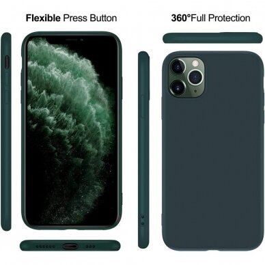 Silikonins Dėklas Soft silicone by X-level Apple iPhone 15 Plus tamsiai žalias 2