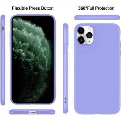 Silikonins Dėklas Soft silicone by X-level Apple iPhone 15 Plus violetinis 1
