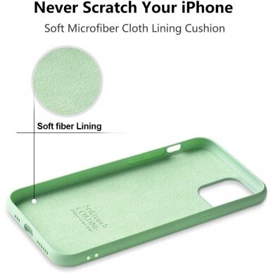 Silikonins Dėklas Soft silicone by X-level Apple iPhone 15 Pro Max matcha žalias 3