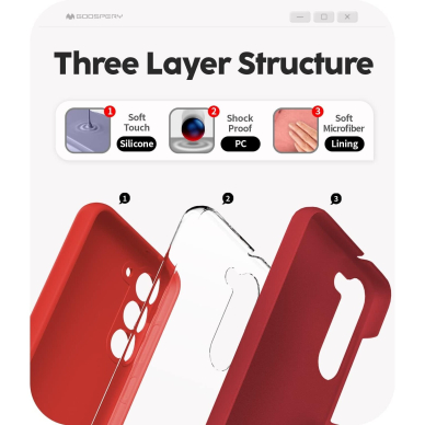 Silikonins Dėklas Soft silicone by X-level Samsung S711 S23 FE raudonas 2