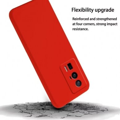 Silikonins Dėklas Soft silicone by X-level Xiaomi Poco F5 Pro 5G raudonas 1