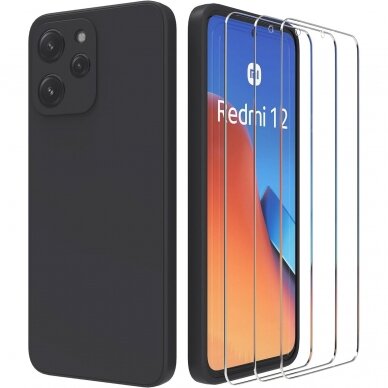 Silikonins Dėklas Soft silicone by X-level Xiaomi Redmi 12/Redmi Note 12R/Poco M6 Pro juodas