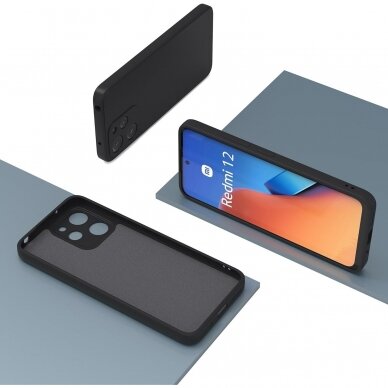 Silikonins Dėklas Soft silicone by X-level Xiaomi Redmi 12/Redmi Note 12R/Poco M6 Pro juodas 1