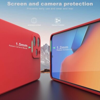 Silikonins Dėklas Soft silicone by X-level Xiaomi Redmi 12/Redmi Note 12R/Poco M6 Pro raudonas 1