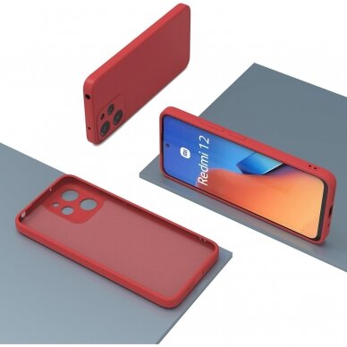 Silikonins Dėklas Soft silicone by X-level Xiaomi Redmi 12/Redmi Note 12R/Poco M6 Pro raudonas 3