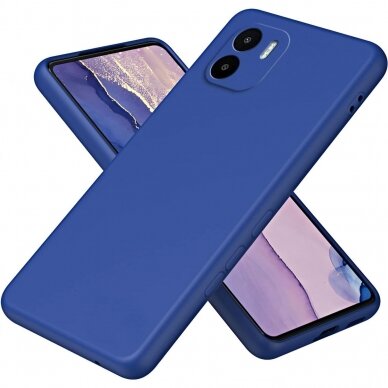 Silikonins Dėklas Soft silicone by X-level Xiaomi Redmi A1/Redmi A2 tamsiai mėlynas