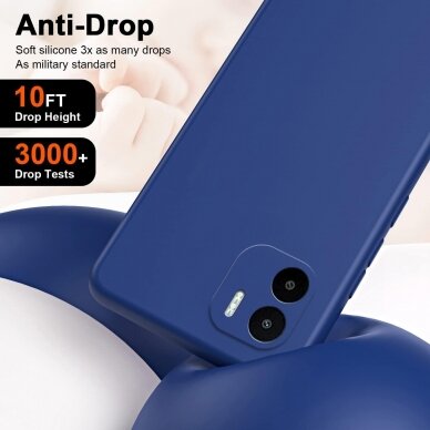 Silikonins Dėklas Soft silicone by X-level Xiaomi Redmi A1/Redmi A2 tamsiai mėlynas 3