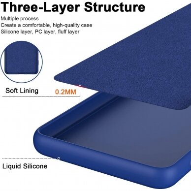 Silikonins Dėklas Soft silicone by X-level Xiaomi Redmi A1/Redmi A2 tamsiai mėlynas 1