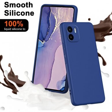 Silikonins Dėklas Soft silicone by X-level Xiaomi Redmi A1/Redmi A2 tamsiai mėlynas 2