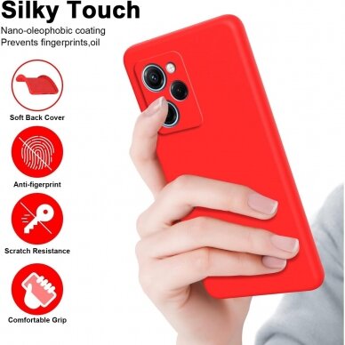 Silikonins Dėklas Dynamic Xiaomi Redmi Note 12 5G raudonas 5