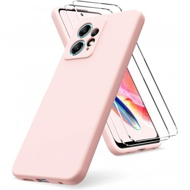 Silikonins Dėklas Soft silicone by X-level Xiaomi Redmi Note 12 5G šviesiai rožinis