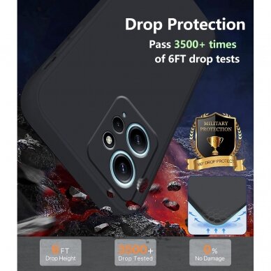 Silikonins Dėklas Soft silicone by X-level Xiaomi Redmi Note 12S juodas 2