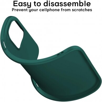 Silikonins Dėklas Slim Guard Apple iPhone 15 Plus tamsiai žalias 4 Silikonins Dėklas Slim Guard Apple iPhone 15 Plus tamsiai žalias 4