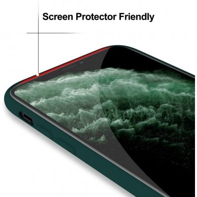 Silikonins Dėklas Slim Guard Apple iPhone 15 Pro Max tamsiai žalias 3