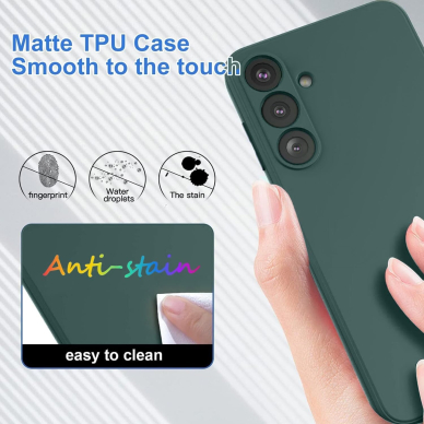 Silikonins Dėklas Slim Guard Samsung S711 S23 FE tamsiai žalias 3