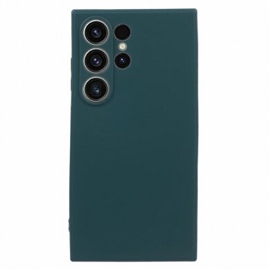 Silikonins Dėklas Slim Guard Samsung S928 S24 Ultra tamsiai žalias
