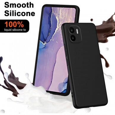 Silikonins Dėklas Slim Guard Xiaomi Redmi A1/Redmi A2 juodas 5