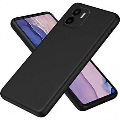 Silikonins Dėklas Slim Guard Xiaomi Redmi A1/Redmi A2 juodas Silikonins Dėklas Slim Guard Xiaomi Redmi A1/Redmi A2 juodas