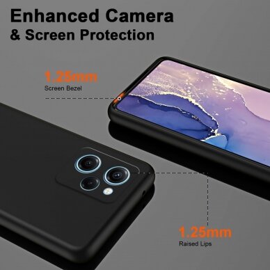 Silikonins Dėklas Slim Guard Xiaomi Redmi Note 12S juodas 2