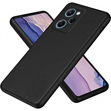 Silikonins Dėklas Slim Guard Xiaomi Redmi Note 12S juodas