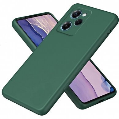 Silikonins Dėklas Slim Guard Xiaomi Redmi Note 12S tamsiai žalias