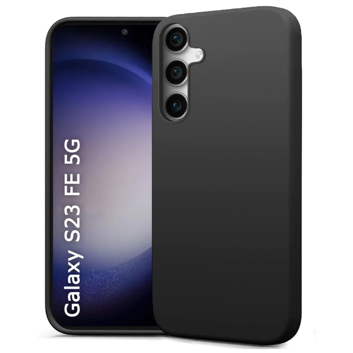 Silicone Soft Case for Samsung S23 FE - Juodas Silicone Soft Case for Samsung S23 FE - Juodas