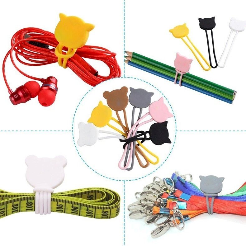 Silicone Kabelis reel - Rožinis 6 Silicone Kabelis reel - Rožinis 6