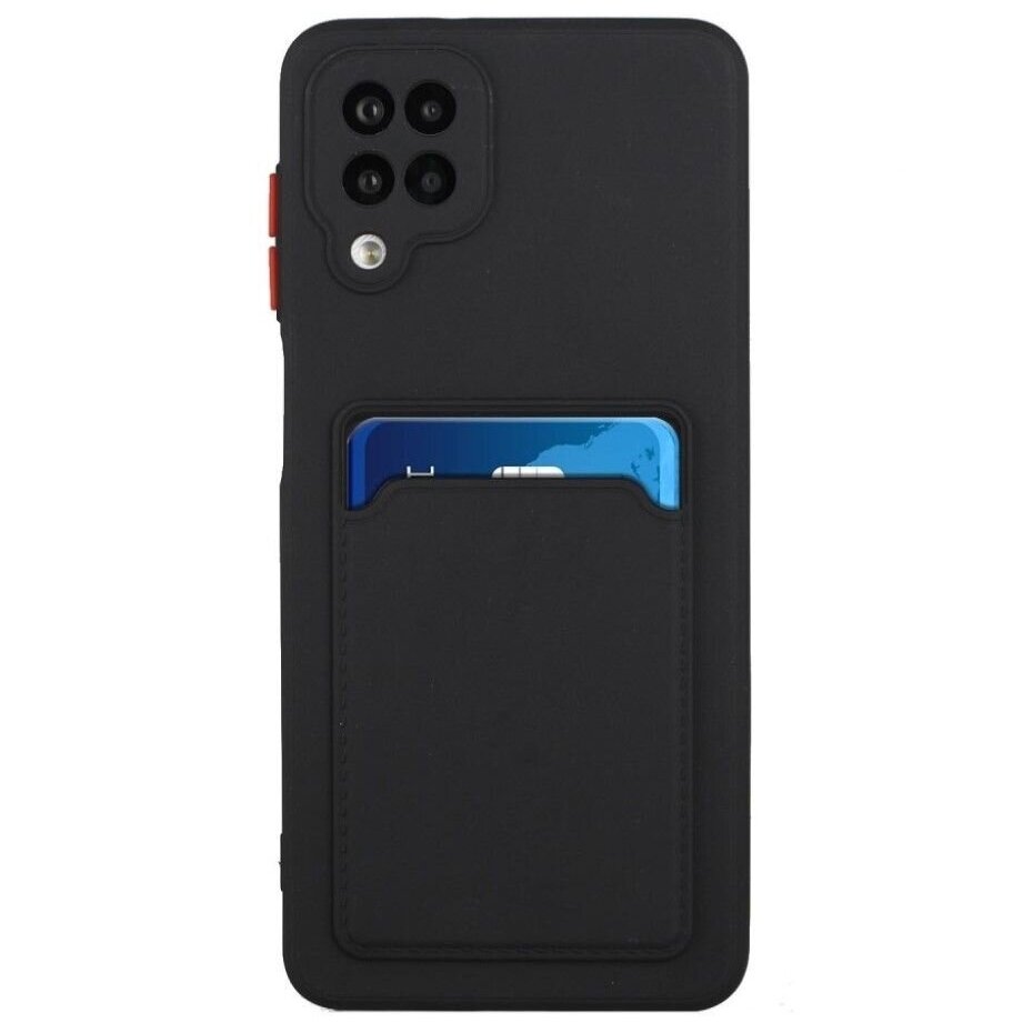 Dėklas su kišenėle kortelėms Card Case Samsung Galaxy A22 4G Juodas Dėklas su kišenėle kortelėms Card Case Samsung Galaxy A22 4G Juodas