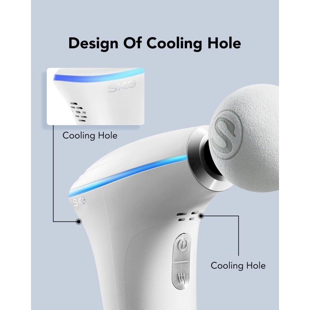 SKG F5-EN massage gun the whole body - baltas 14 SKG F5-EN massage gun the whole body - baltas 14
