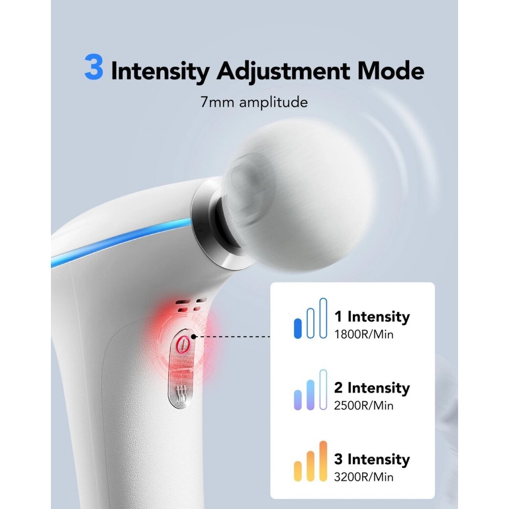 SKG F5-EN massage gun the whole body - baltas 15 SKG F5-EN massage gun the whole body - baltas 15